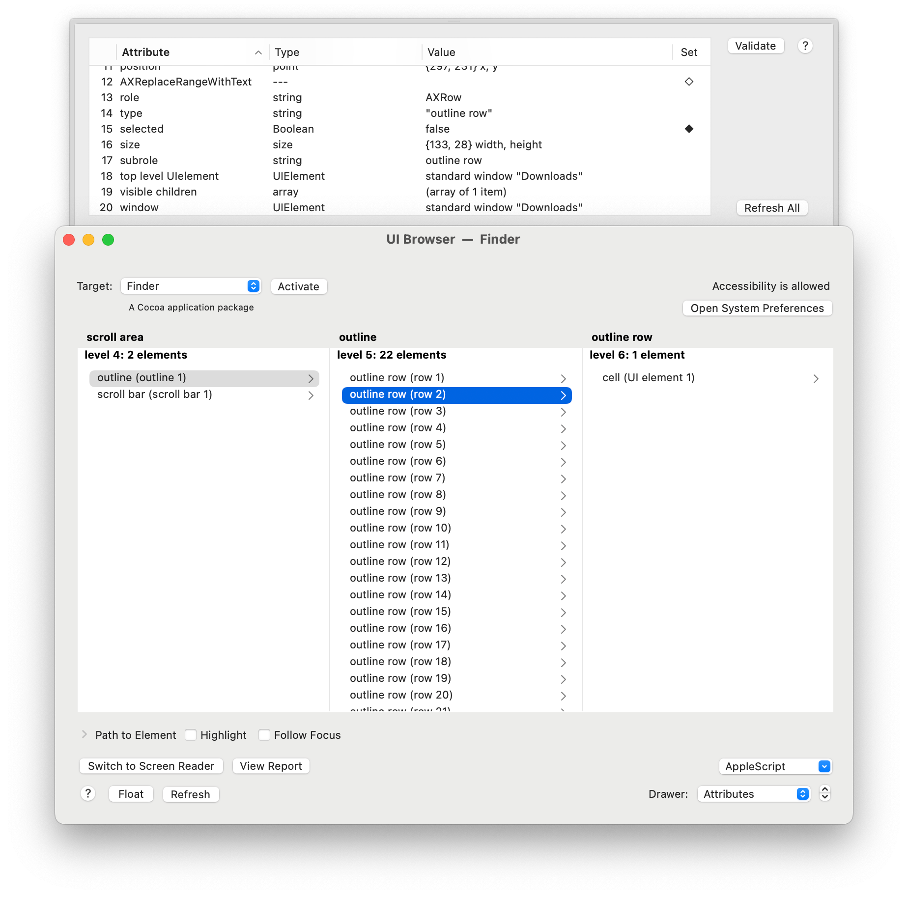 NSDrawer, Child Windows, and Modern macOS Applications