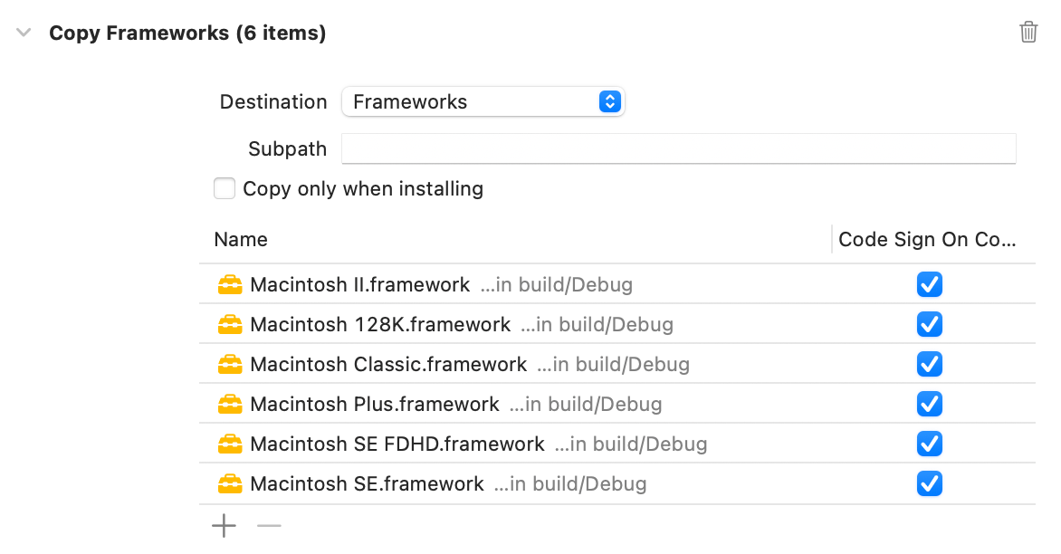 Building a Universal Mini vMac Application