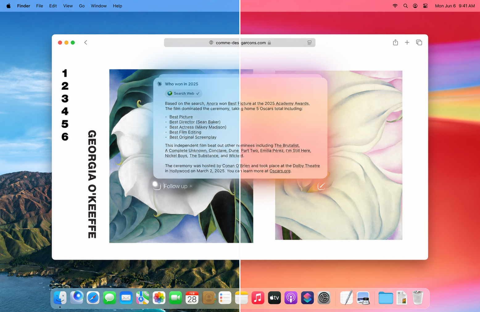 The same content, with Sky’s material adapting to different desktop colors. The same content, with Sky’s material adapting to different desktop colors.